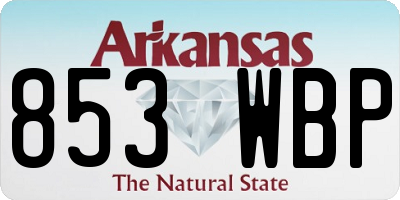 AR license plate 853WBP