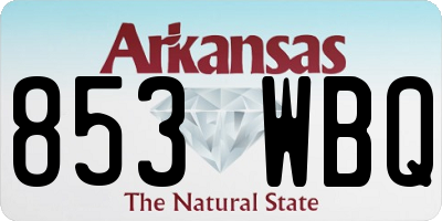 AR license plate 853WBQ