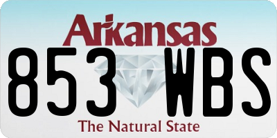 AR license plate 853WBS