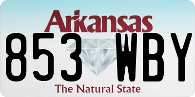 AR license plate 853WBY