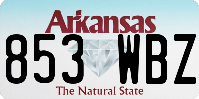 AR license plate 853WBZ