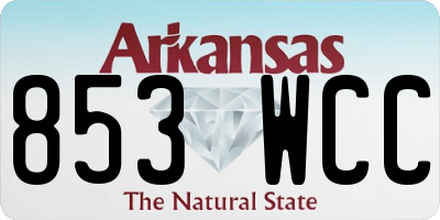 AR license plate 853WCC