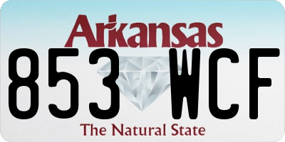 AR license plate 853WCF