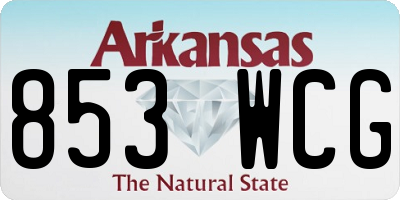 AR license plate 853WCG