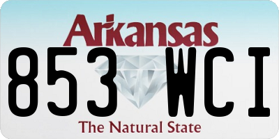 AR license plate 853WCI