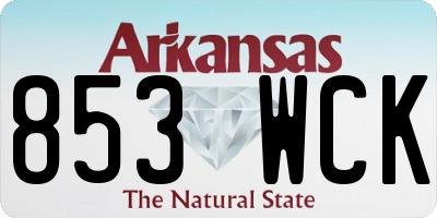 AR license plate 853WCK