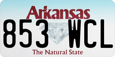 AR license plate 853WCL