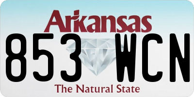 AR license plate 853WCN