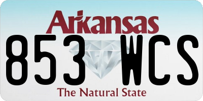 AR license plate 853WCS