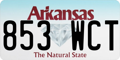 AR license plate 853WCT