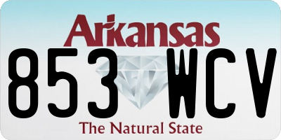 AR license plate 853WCV