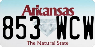 AR license plate 853WCW