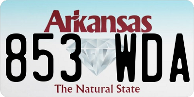 AR license plate 853WDA