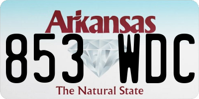 AR license plate 853WDC