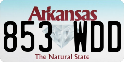 AR license plate 853WDD