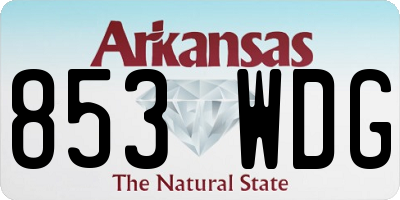 AR license plate 853WDG