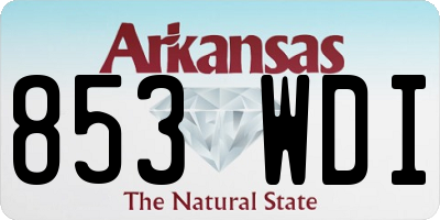 AR license plate 853WDI