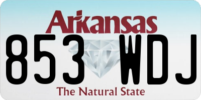 AR license plate 853WDJ
