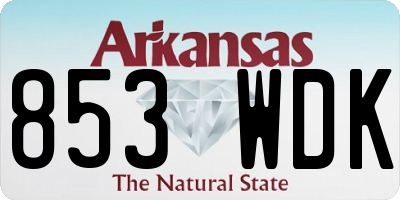AR license plate 853WDK
