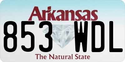 AR license plate 853WDL