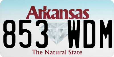 AR license plate 853WDM