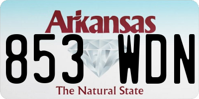 AR license plate 853WDN