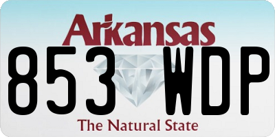 AR license plate 853WDP