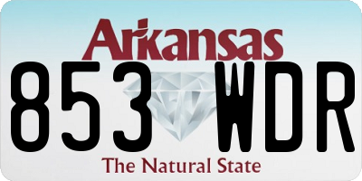 AR license plate 853WDR