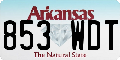 AR license plate 853WDT