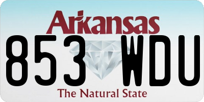 AR license plate 853WDU