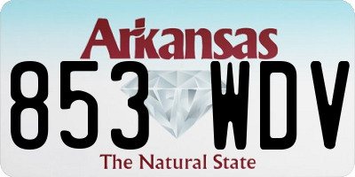 AR license plate 853WDV
