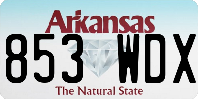 AR license plate 853WDX