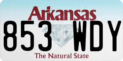 AR license plate 853WDY