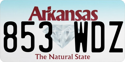 AR license plate 853WDZ