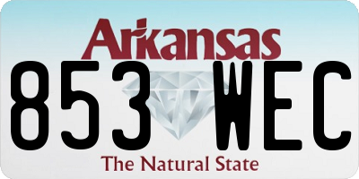 AR license plate 853WEC
