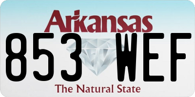 AR license plate 853WEF
