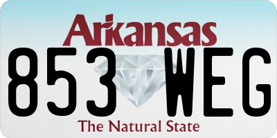 AR license plate 853WEG