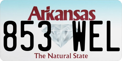 AR license plate 853WEL