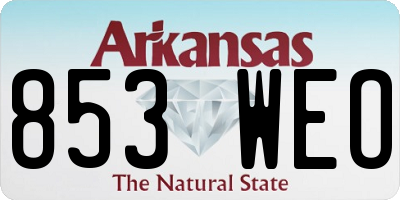 AR license plate 853WEO