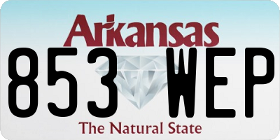 AR license plate 853WEP
