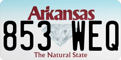 AR license plate 853WEQ