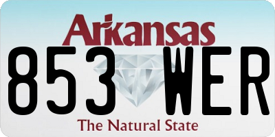 AR license plate 853WER
