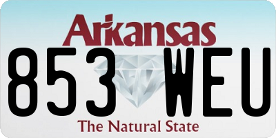 AR license plate 853WEU