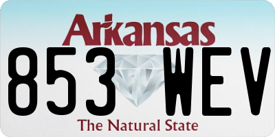 AR license plate 853WEV