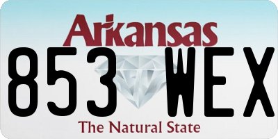 AR license plate 853WEX