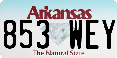 AR license plate 853WEY
