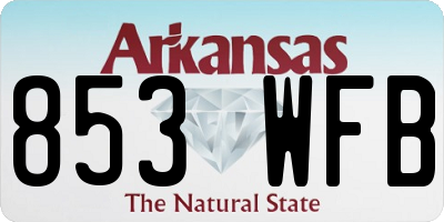 AR license plate 853WFB