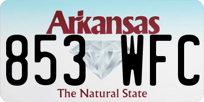 AR license plate 853WFC