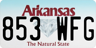 AR license plate 853WFG