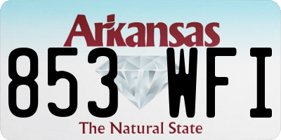 AR license plate 853WFI